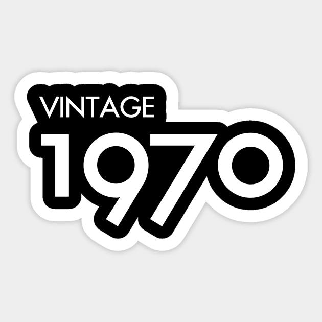 Vintage 1970 Gift 50th Birthday Party Sticker by Damsin